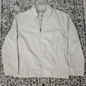 VTG Y2K GAP Cotton Nylon Zip Front Jacket Beige Mens XL Tall Gorpcore Utility